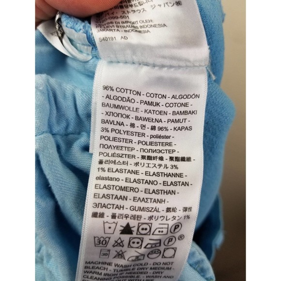 Levi's Made & Crafted BARREL WOMEN'S JEANS 31 AQUA BLUE Straight Raw Hem Loose - Picture 8 of 14